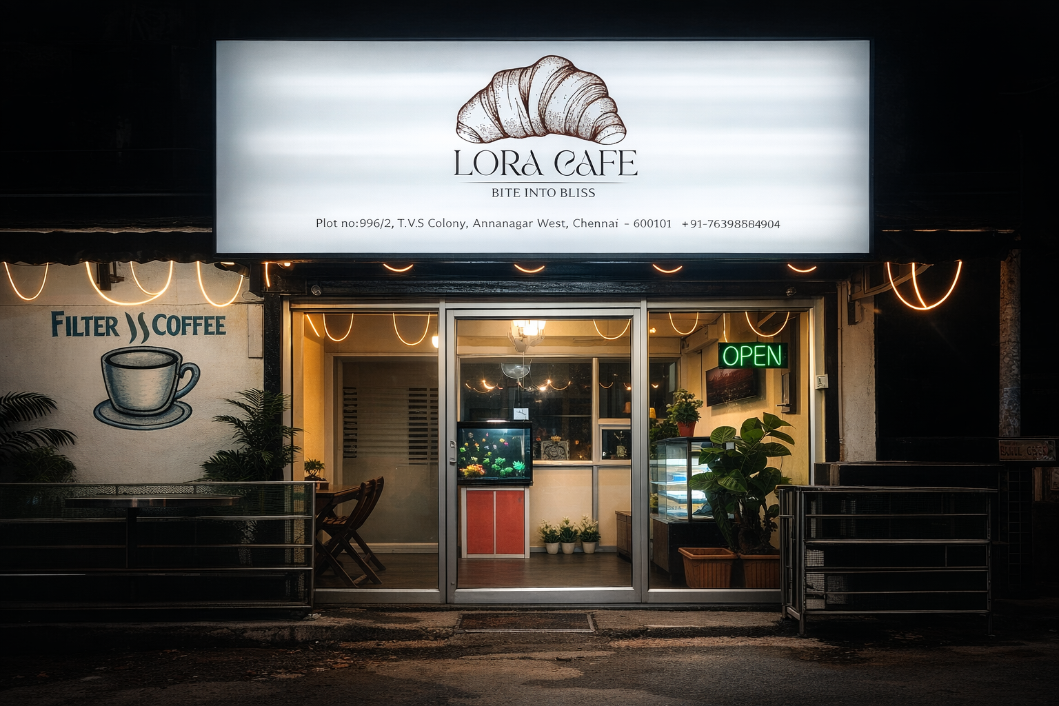 Cafe Interior Aquarium